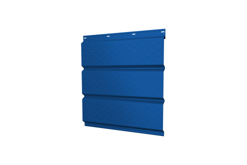 Софит металлический полная перфорация 0,45 PE с пленкой RAL 5005 сигнальный синий