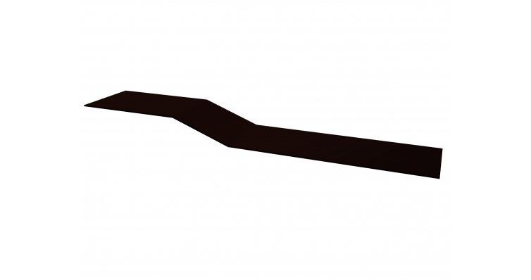 Планка крепежная фальц GL 0,5 Satin с пленкой RR 32 темно-коричневый