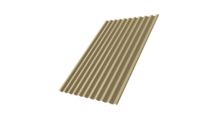 Профнастил С21 R 0.45 PE RAL 1014 слоновая кость