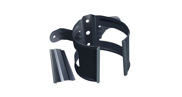 Кронштейн трубы Grand Line на дерево, 90мм PU RAL 7024 мокрый асфальт