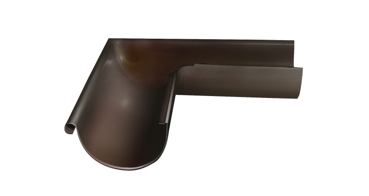 Угол желоба внешний Grand Line 90 гр 150 мм RR 32 темно-коричневый