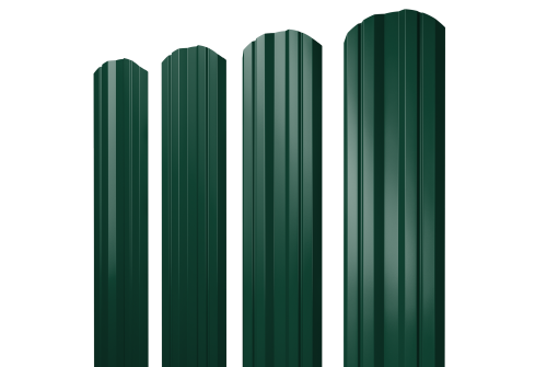 Штакетник Twin фигурный 0.45 PE RAL 6005 зеленый мох