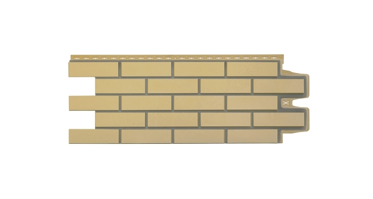 Фасадная панель GL Клинкерный кирпич Design песочный со швом RAL 7006