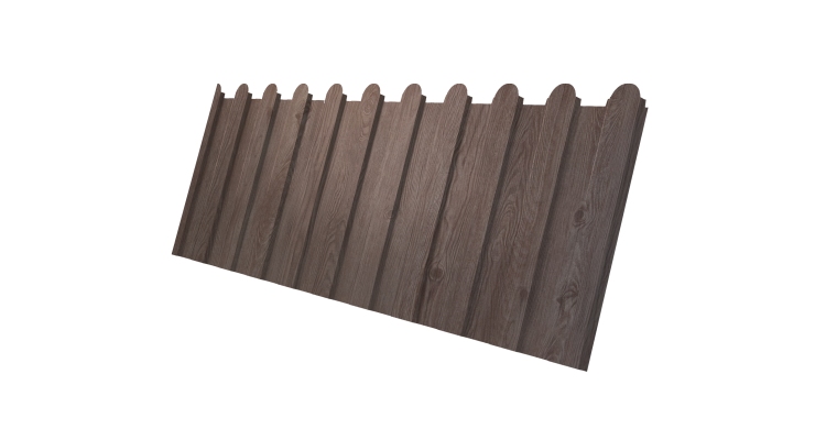 Профнастил С8А фигурный 0,45 Print Elite White Wood TwinColor