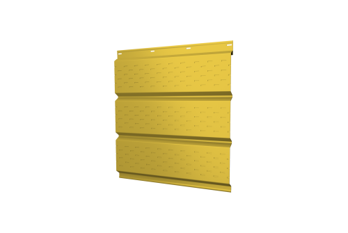 Софит металлический полная перфорация 0,45 PE с пленкой RAL 1018 цинково-желтый
