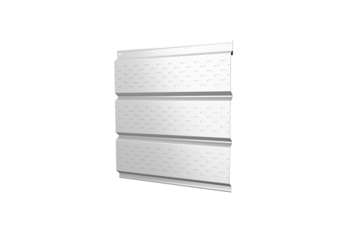 Софит металлический полная перфорация 0,4 PE с пленкой RAL 9003 сигнальный белый