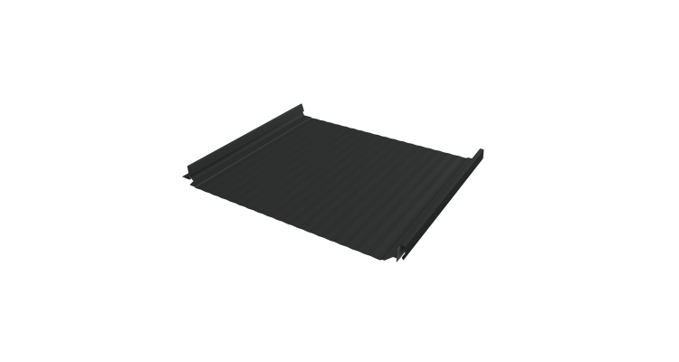 Кликфальц Pro Gofr Grand Line 0,5 Satin с пленкой на замках RAL 7016 антрацитово-серый