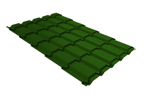 Профиль волновой Верховье квадро профи Grand Line 0,45 PE RAL 6002 лиственно-зеленый