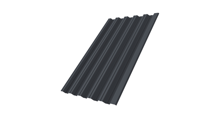 Профнастил HC35R 0,5 Satin Matt TX RAL 7024 мокрый асфальт