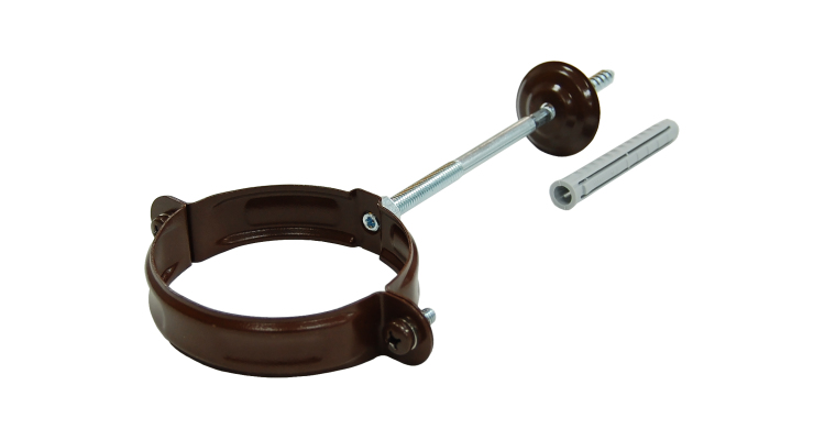 Хомут трубы PU 90 мм RAL 8017 шоколад