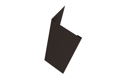 Нащельник для калиток и ворот 25х35 жалюзи Milan, Tokyo, Palermo 0,45 PE-Double RR 32 темно-коричневый (L2,5)