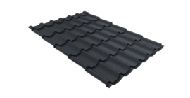 Металлочерепица классик Grand Line 0,45 PE RAL 7024 мокрый асфальт