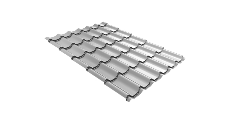 Металлочерепица классик Grand Line 0.45 PE Double RAL 9003 сигнальный белый