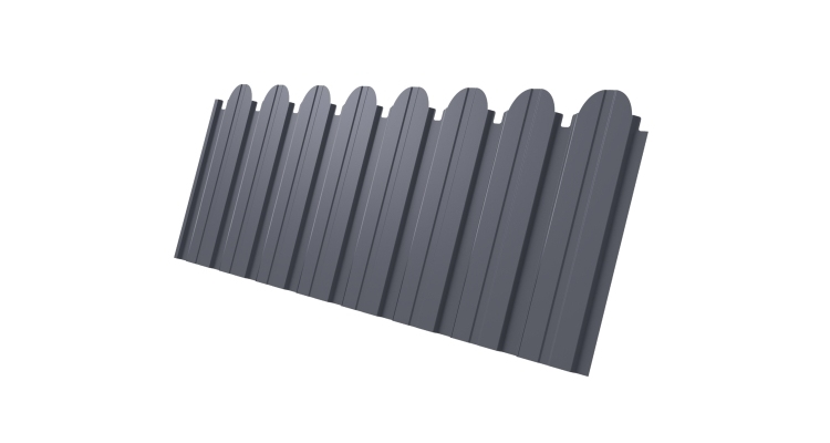 Профнастил С10B фигурный 0.45 PE RAL 7004 сигнальный серый