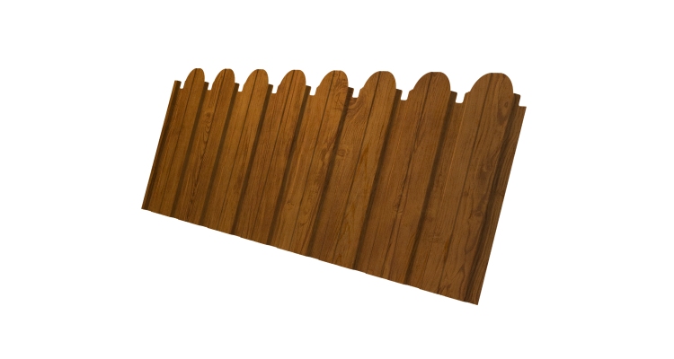 Профнастил С10B фигурный 0.45 Print-Double Elite Golden Wood