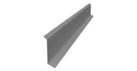 Планка примыкания в штробу 60 - 0.7 мм PE с пленкой RAL 9003 сигнальный белый (3 м)