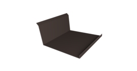 Планка примыкания нижняя 20х122х260х15 0,5 PurLite Matt RAL RR 32 темно-коричневый (3м)