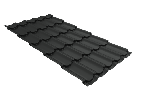 Металлочерепица квинта плюс 0,45 Drap TX RAL 7016 антрацитово-серый