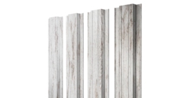Штакетник Прямоугольный с прямым резом 0,45 Print Elite Snow Wood TwinColor