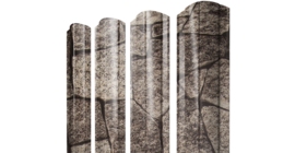 Штакетник Круглый фигурный 0,45 Print Elite King Stone TwinColor