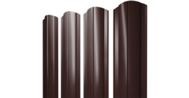 Штакетник Круглый фигурный 0,5 GreenCoat Pural BT RR 887 шоколадно-коричневый