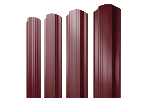 Штакетник Прямоугольный фигурный 0.5 Satin RAL 3005 красное вино