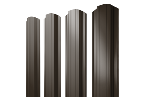 Штакетник Прямоугольный фигурный 0.5 Satin RR 32 темно-коричневый