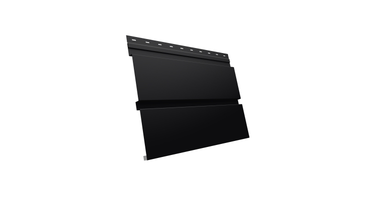 Софит металлический Квадро Брус без перфорации 0,45 Drap ST с пленкой RAL 9005 черный