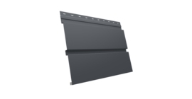 Софит металлический Квадро Брус без перфорации 0,5 Satin с пленкой RAL 7024 мокрый асфальт