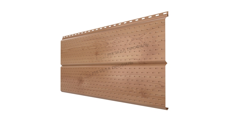 Софит Металл Профиль перфор. Lбрус-XL-14х335 (ECOSTEEL_T-12-Золотой Орех-0.45)