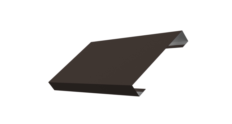 Ламель лицевая 125 забора жалюзи Texas 0.45 Drap-double TX RR 32 темно-коричневый