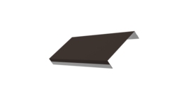 Ламель обратная 125 забора жалюзи Texas стартовая/финишная для калиток и ворот 0,5 Atlas X с пленкой RR 32 темно-коричневый