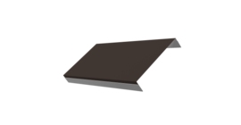 Ламель обратная 150 забора жалюзи Texas стартовая/финишная для калиток и ворот 0,5 Satin Matt TX RR 32 темно-коричневый