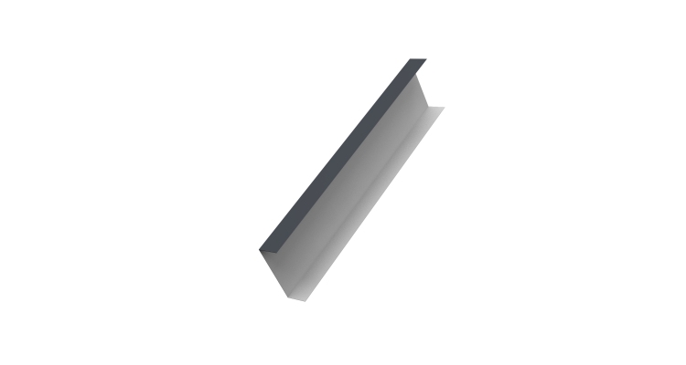 Декоративная накладка на столб универсальная 60х60 для забора жалюзи 0,45 PE RAL 7024 мокрый асфальт (2м)