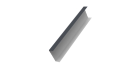 Декоративная накладка на столб универсальная 62х55 для забора жалюзи 0,5 Atlas X RAL 7024 мокрый асфальт (3м)