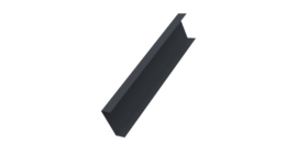 Декоративная накладка на столб универсальная 80х80 для забора жалюзи 0,45 Drap-double TX RAL 7024 мокрый асфальт (2м)