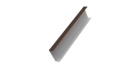 Декоративная накладка на столб универсальная 80х80 для забора жалюзи 0,5 PurPro RAL 8017 шоколад (3м)