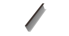 Декоративная накладка на столб универсальная 80х80 для забора жалюзи 0,5 PurPro Matt 275 RR 32 темно-коричневый (3м)