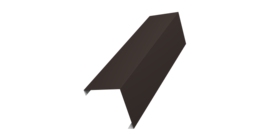 Декоративная накладка на столб универсальная угловая 62х55 для забора жалюзи 0,45 Drap TX RR 32 темно-коричневый (1,8м)