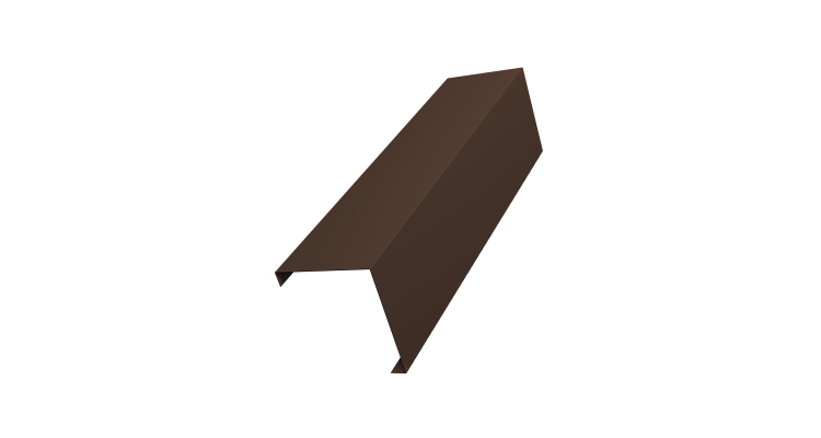 Декоративная накладка на столб универсальная угловая 80х80 для забора жалюзи 0,45 Drap-double TX RAL 8017 шоколад (3м)