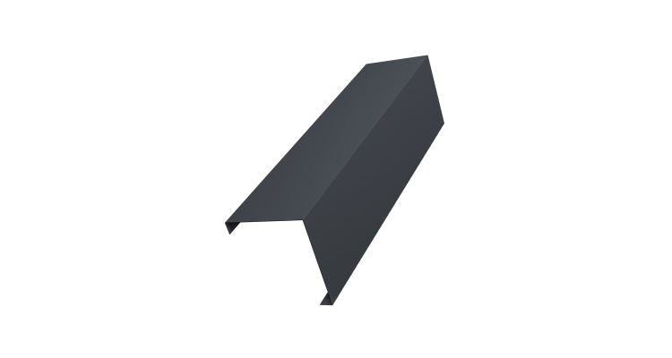 Декоративная накладка на столб универсальная угловая 80х80 для забора жалюзи 0,5 Atlas X RAL 7024 мокрый асфальт (1,8м)