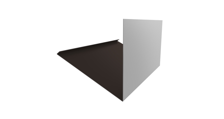 Планка примыкание верхнее к трубе фальц 0,45 Drap TR RR 32 темно-коричневый (3м)