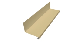 Планка примыкание нижнее к трубе фальц 0,45 PE с пленкой RAL 1014 слоновая кость (2м)