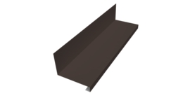 Планка примыкание нижнее к трубе фальц 0,45 Drap RR 32 темно-коричневый (3м)