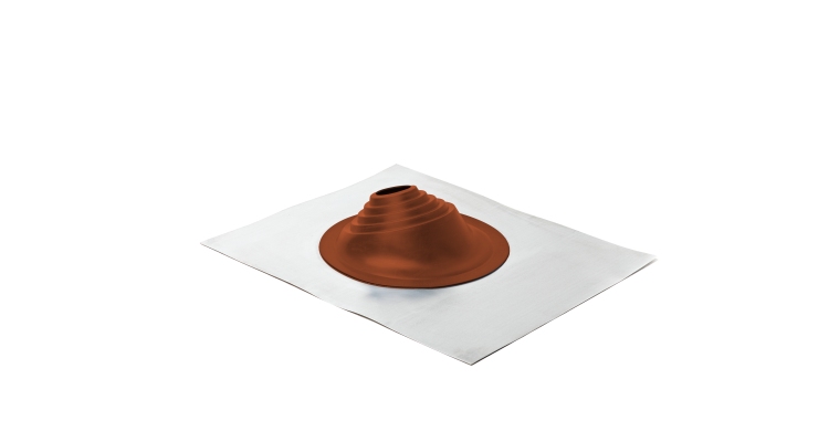 Проходной элемент MF угловой №1 (75-200мм) +185 EPDM (металлический неокрашенный фланец) терракот