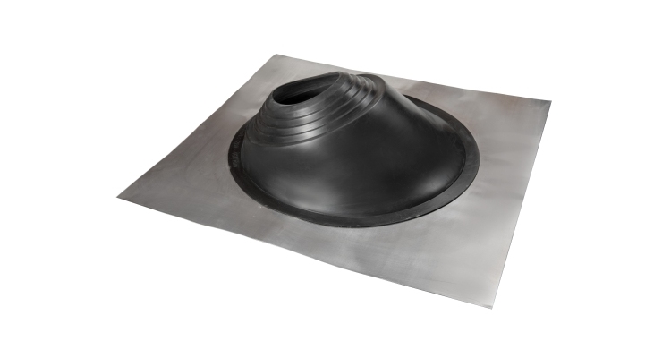 Проходной элемент MF угловой №3.1 (280-460мм) +185 EPDM (металлический неокрашенный фланец) черный