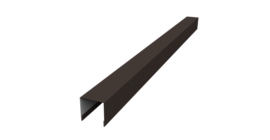 Планка вертикальная лицевая для забора жалюзи Palermo 0,5 Satin RR 32 темно-коричневый (2м)