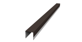 Планка вертикальная обратная для забора жалюзи Palermo 0,45 Drap RR 32 темно-коричневый (1,8м)