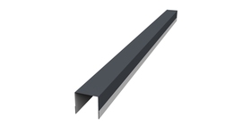 Планка вертикальная обратная для забора жалюзи Palermo 0,45 Drap ST RAL 7024 мокрый асфальт (1,8м)