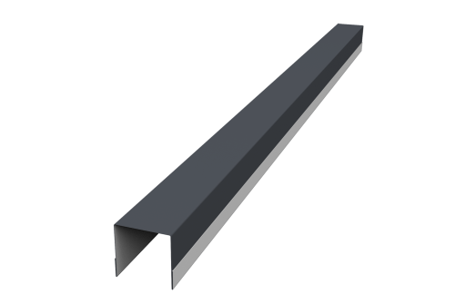 Планка вертикальная обратная для забора жалюзи Palermo 0,5 Satin RAL 7024 мокрый асфальт (1,8м)